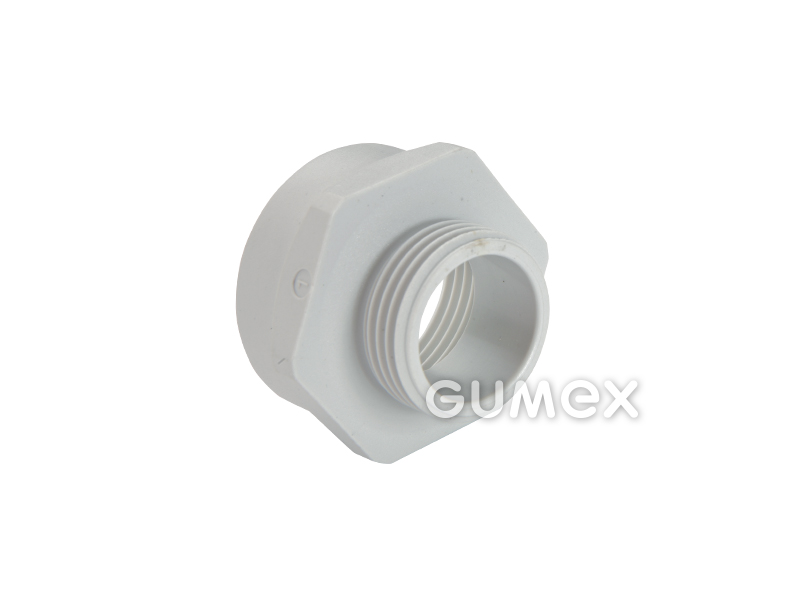 Verschraubung für Verbinder EK 192 P, Außengewinde PG7, Innengewinde PG9, PVC, grau, 